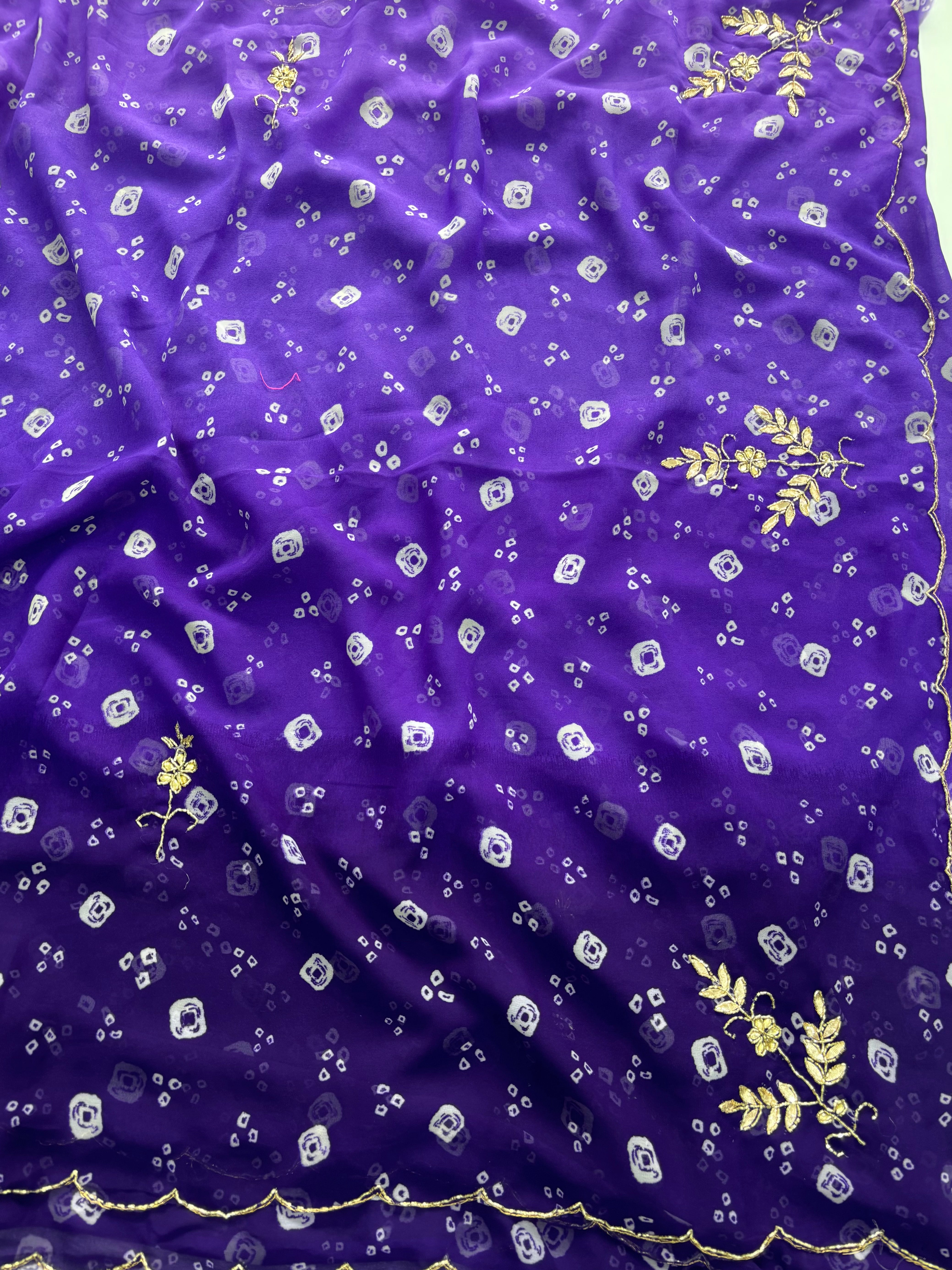 Heritage Festive Wear Georgette Embroidery n Hand Work Designer Saree With Blouse Piece