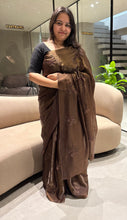 Load image into Gallery viewer, Divine Party Wear Silk Embroidery Thread n Beads Work Designer Saree With Blouse Piece
