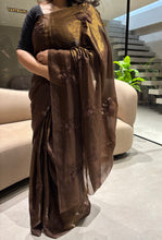 Load image into Gallery viewer, Divine Party Wear Silk Embroidery Thread n Beads Work Designer Saree With Blouse Piece
