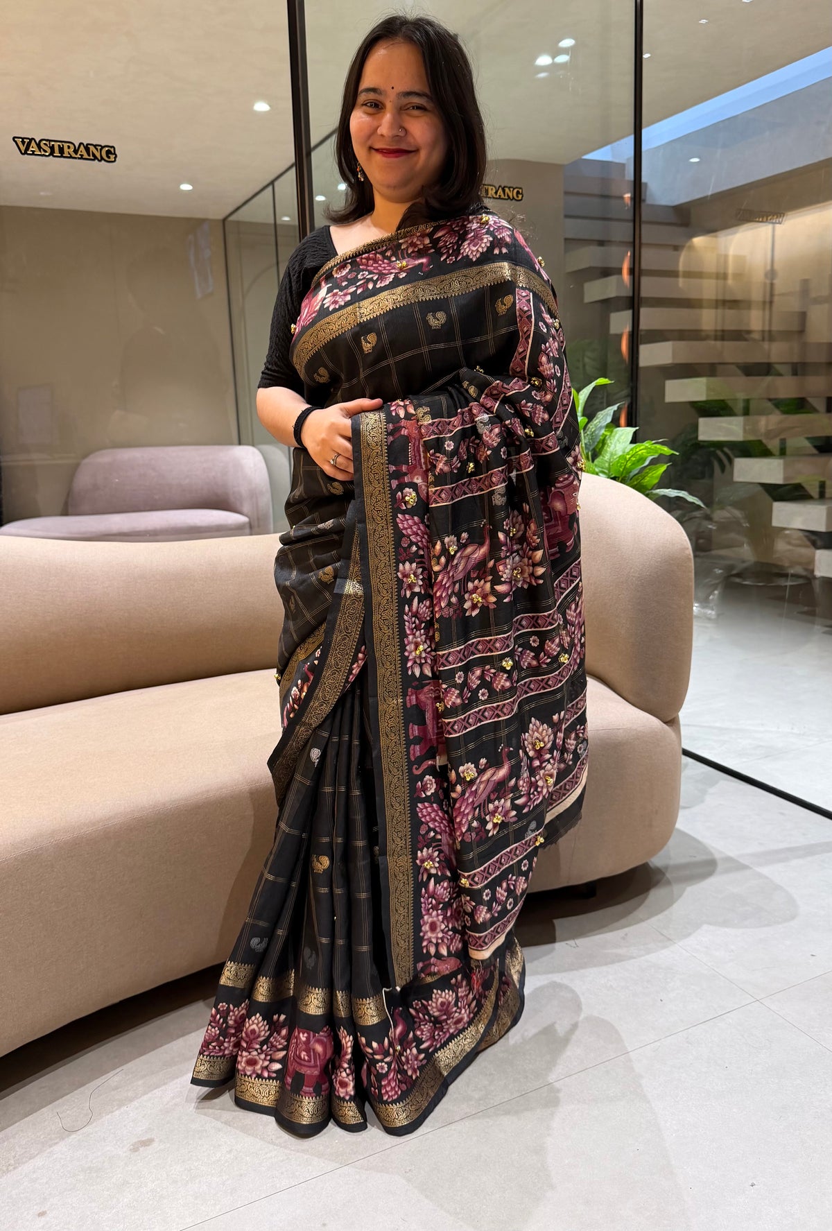 Marvellous Festive Wear Cotton Silk Print Design Jacquard Border Ghungroo Work Fancy Saree With Blouse Piece