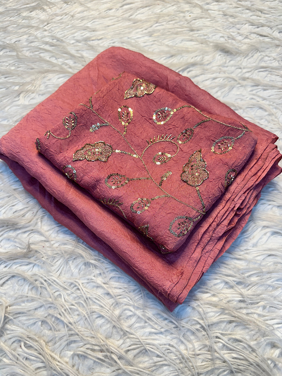 Alverina Festive Wear Rangoli Crush Silk Sequence Work Saree With Blissful Blouse Piece