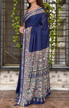 Load image into Gallery viewer, Entrancing Pure Mul Cotton Sequence  With Ajrakh Prined Fancy Designer Saree With Gratifying Blouse Piece
