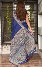 Load image into Gallery viewer, Entrancing Pure Mul Cotton Sequence  With Ajrakh Prined Fancy Designer Saree With Gratifying Blouse Piece
