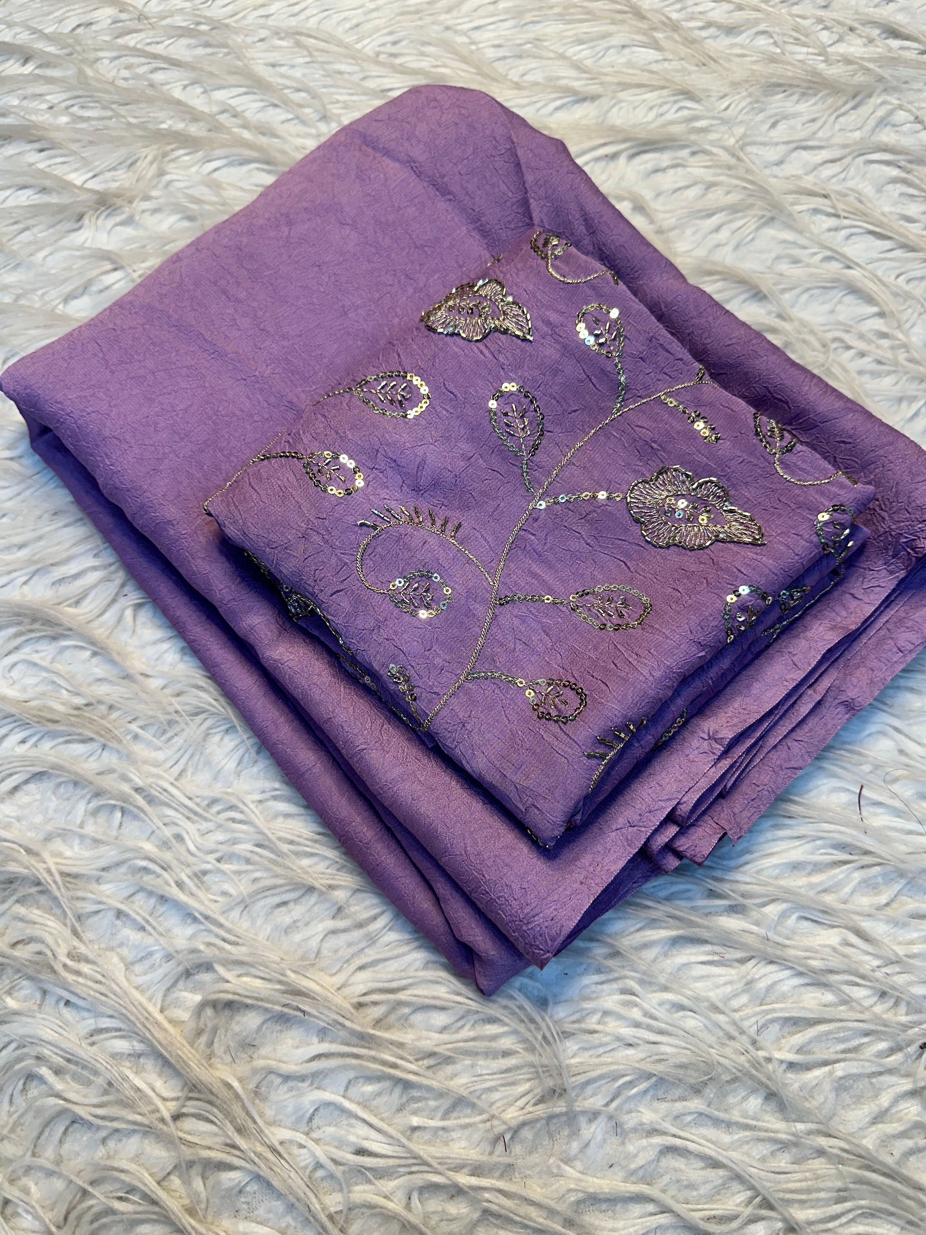 Alverina Festive Wear Rangoli Crush Silk Sequence Work Saree With Blissful Blouse Piece
