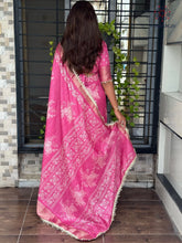 Load image into Gallery viewer, Classic Party Wear Muslin Cotton Zari Jacquard Border With Sequence Weaving Pearl lace in Saree Design
