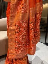 Load image into Gallery viewer, Prettiest Function Wear Pure Soft Dola Silk Zari Weaving Border HandWork Fancy Saree With Blouse Piece
