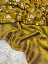 Load image into Gallery viewer, Mellifluous Party Wear Silk Designer Saree With Beads Heavy Work Blouse Piece
