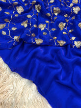 Load image into Gallery viewer, Mellifluous Party Wear Silk Designer Saree With Beads Heavy Work Blouse Piece
