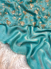 Load image into Gallery viewer, Mellifluous Party Wear Silk Designer Saree With Beads Heavy Work Blouse Piece
