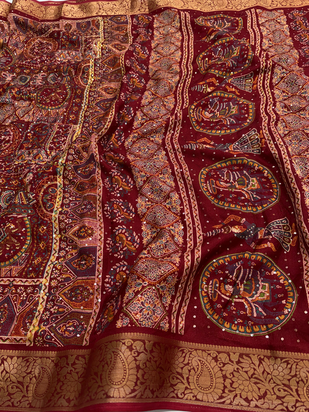 Divine Festive Wear Soft Silk Sequence Work Jacquard Border Designer Saree With Blissful Blouse Piece