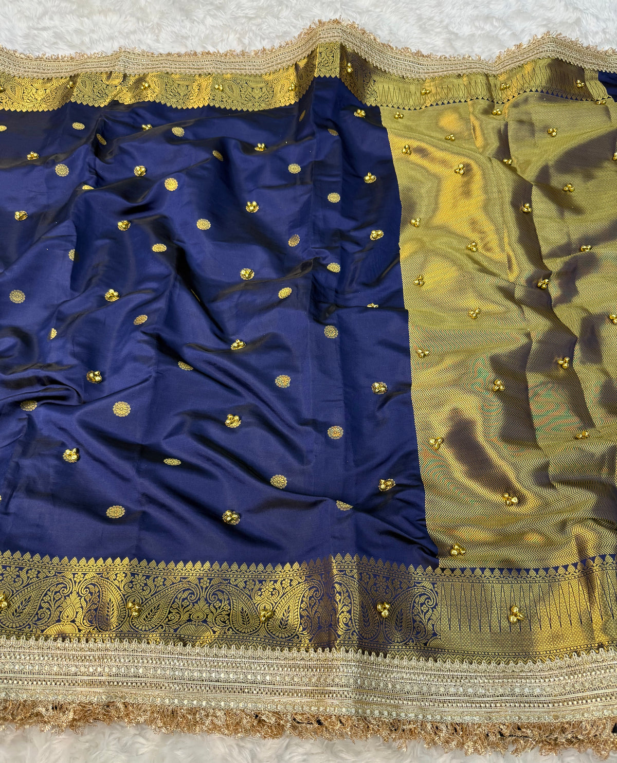 Gorgeous Party Wear Soft Silk Butti Work Jacquard Weaving Border Fancy Saree With Blouse Piece