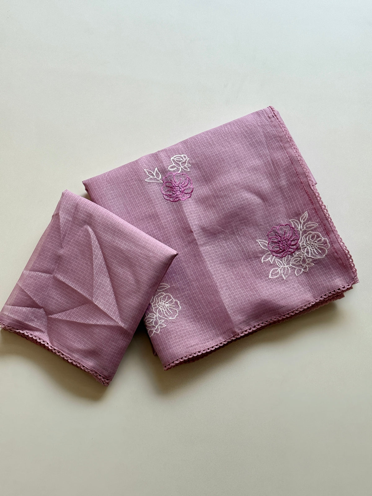 Incomparable Party Wear Kota Doriya Embroidery n Thread Work Fancy Saree With Blouse Piece
