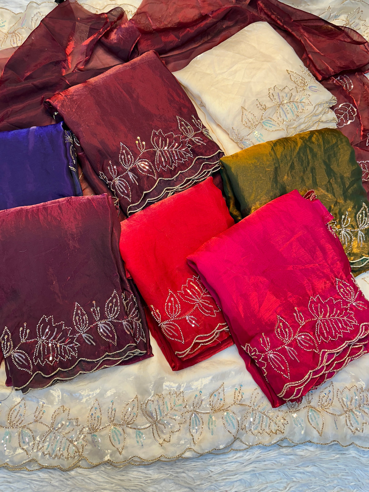 Heritage Function Wear Rangoli Silk Zari Embroidery Sequence Work Designer Saree With Blouse Piece