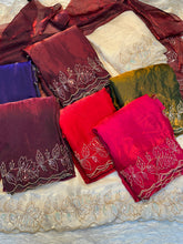 Load image into Gallery viewer, Heritage Function Wear Rangoli Silk Zari Embroidery Sequence Work Designer Saree With Blouse Piece
