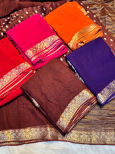 Load image into Gallery viewer, Splendorous Function Wear Viscose Georgette Jacquard Work n Rich Pallu Fancy Saree With Blouse Piece
