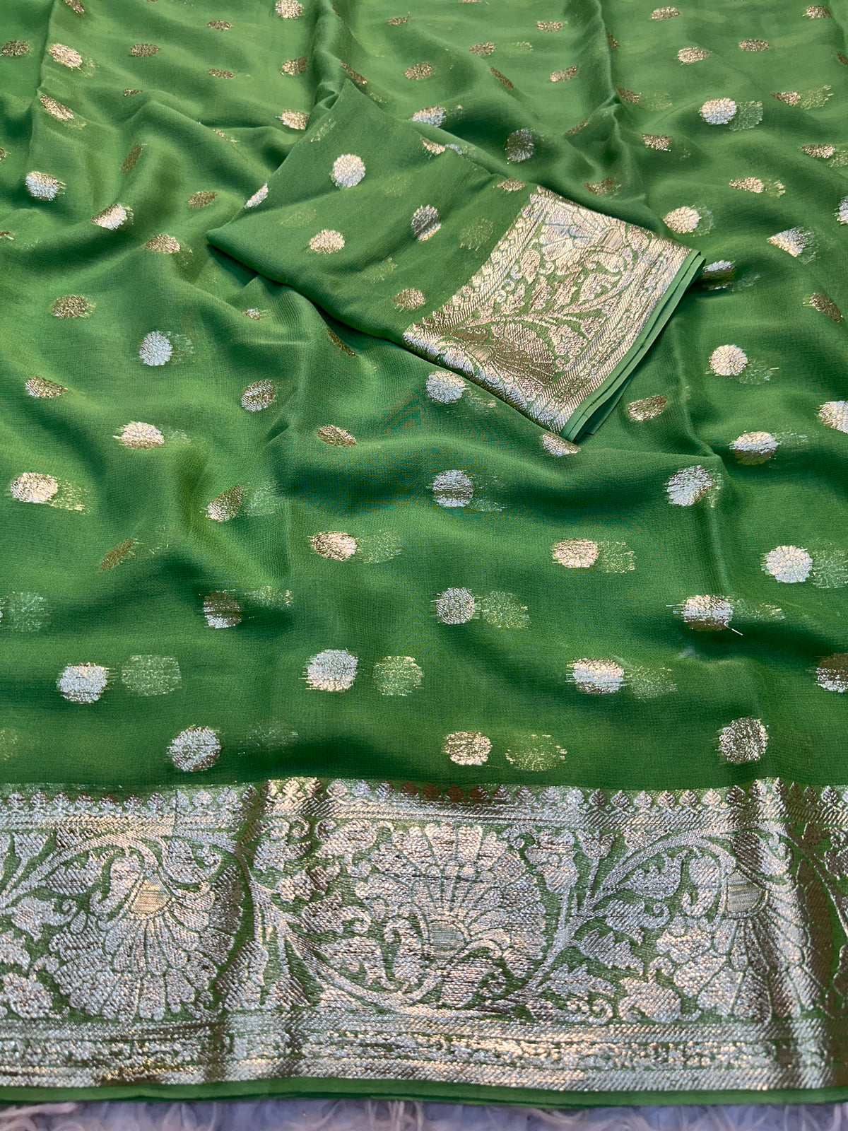 Elegance Party Wear Viscose Georgette Jacquard Zari Weaving Work Fancy Designer Saree
