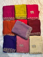 Load image into Gallery viewer, Alverina Wedding Wear Crush Silk Sequence Work Fancy Designer Saree With Blouse Piece
