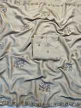 Load image into Gallery viewer, Alverina Wedding Wear Crush Silk Sequence Work Fancy Designer Saree With Blouse Piece
