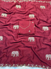 Load image into Gallery viewer, Alverina Wedding Wear Crush Silk Sequence Work Fancy Designer Saree With Blouse Piece

