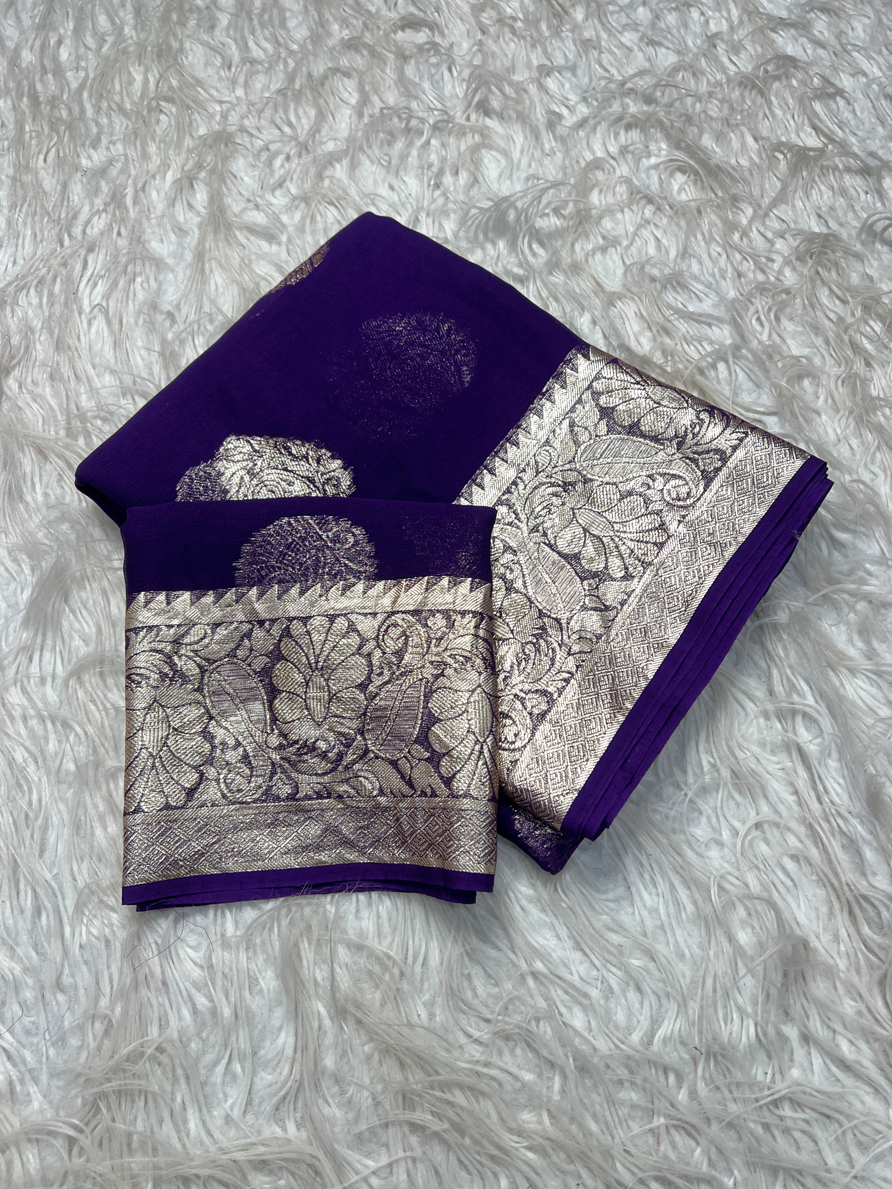 Adorning Festive Wear Georgette Jacquard Weaving Work Fancy Saree With Blouse Piece