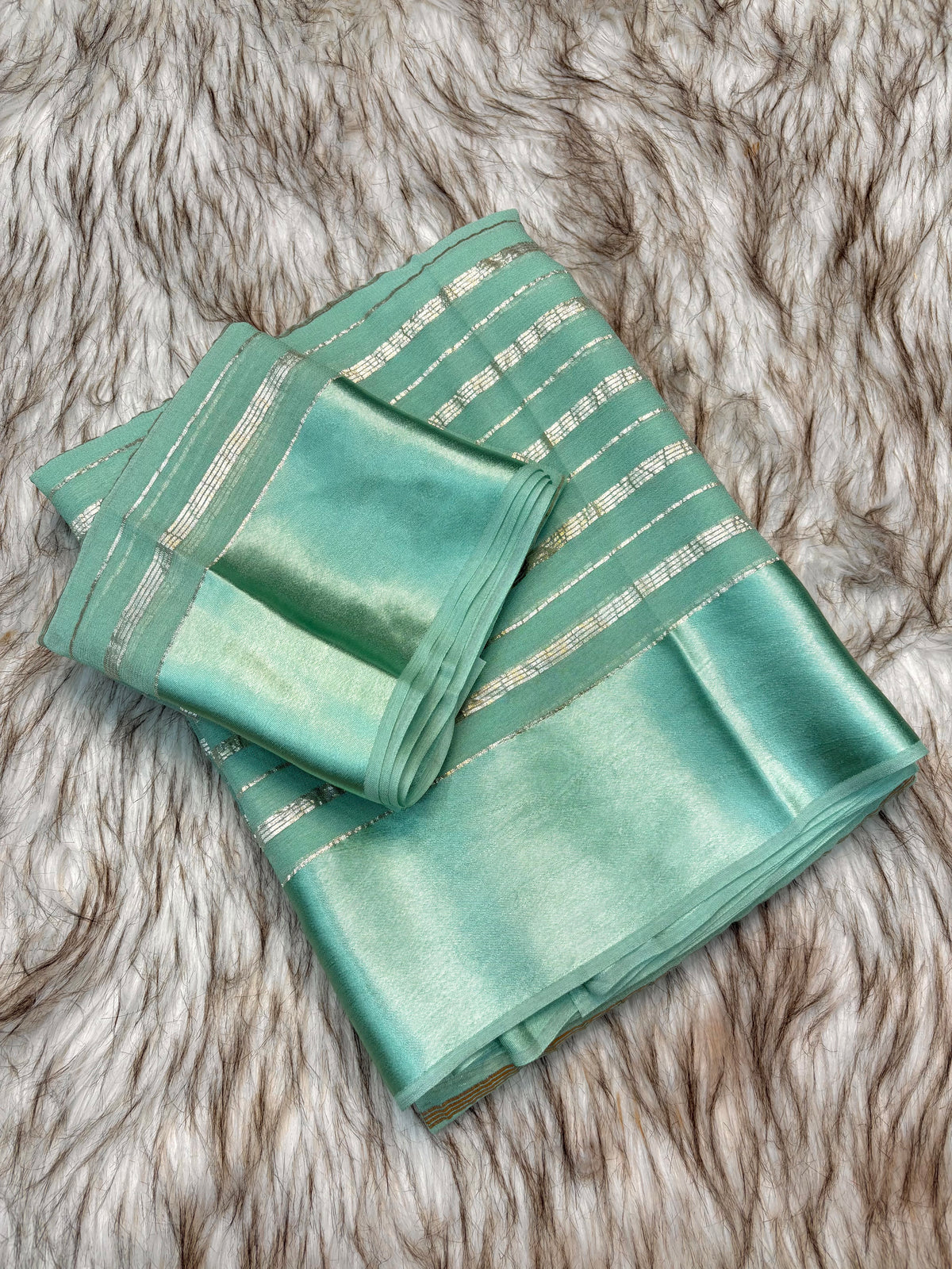 Fantabulous Festive Wear Viscose Silk Satin Border Zari Design Fancy Saree With Blouse Piece
