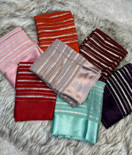 Load image into Gallery viewer, Fantabulous Festive Wear Viscose Silk Satin Border Zari Design Fancy Saree With Blouse Piece
