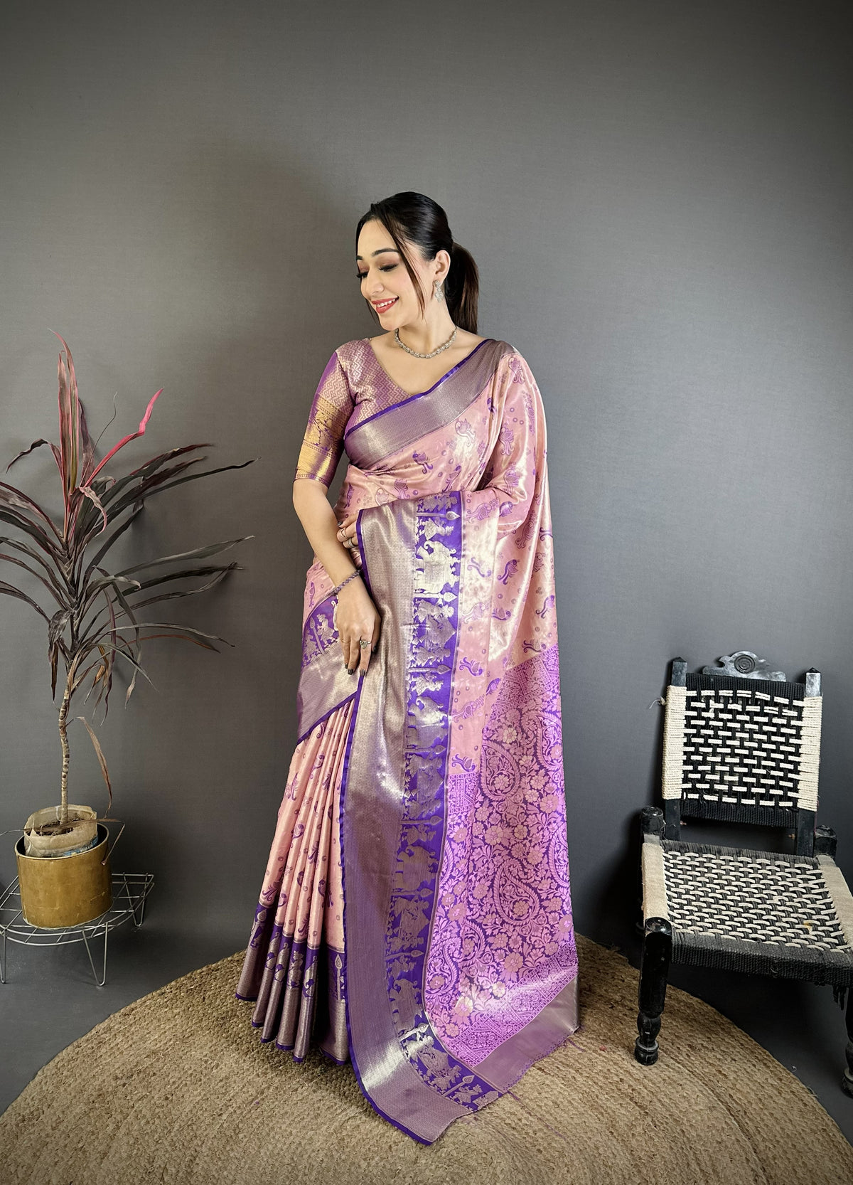 Splendorous Wedding Wear Kanjivaram Silk Rich Pallu With Jacquard Border Designer Sarre For Weeding