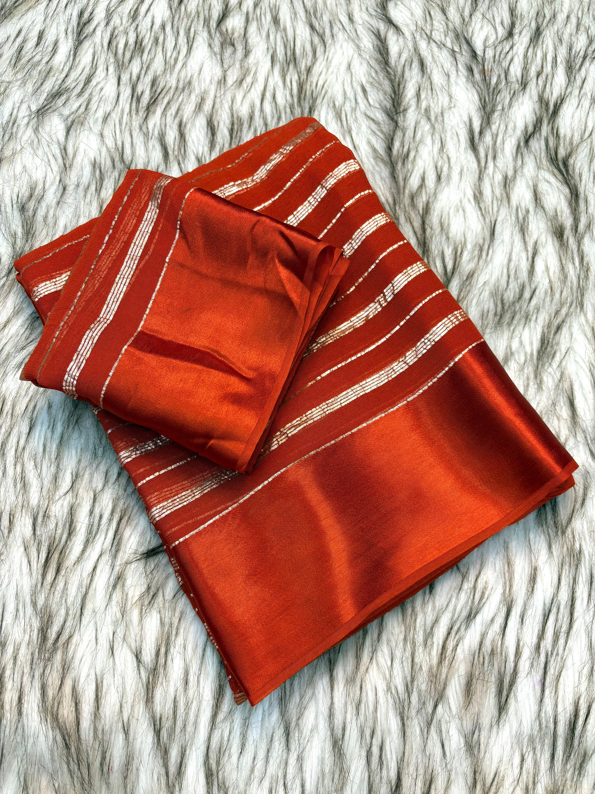 Fantabulous Festive Wear Viscose Silk Satin Border Zari Design Fancy Saree With Blouse Piece