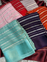 Load image into Gallery viewer, Fantabulous Festive Wear Viscose Silk Satin Border Zari Design Fancy Saree With Blouse Piece
