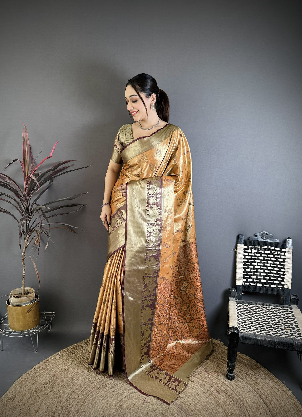 Splendorous Wedding Wear Kanjivaram Silk Rich Pallu With Jacquard Border Designer Sarre For Weeding