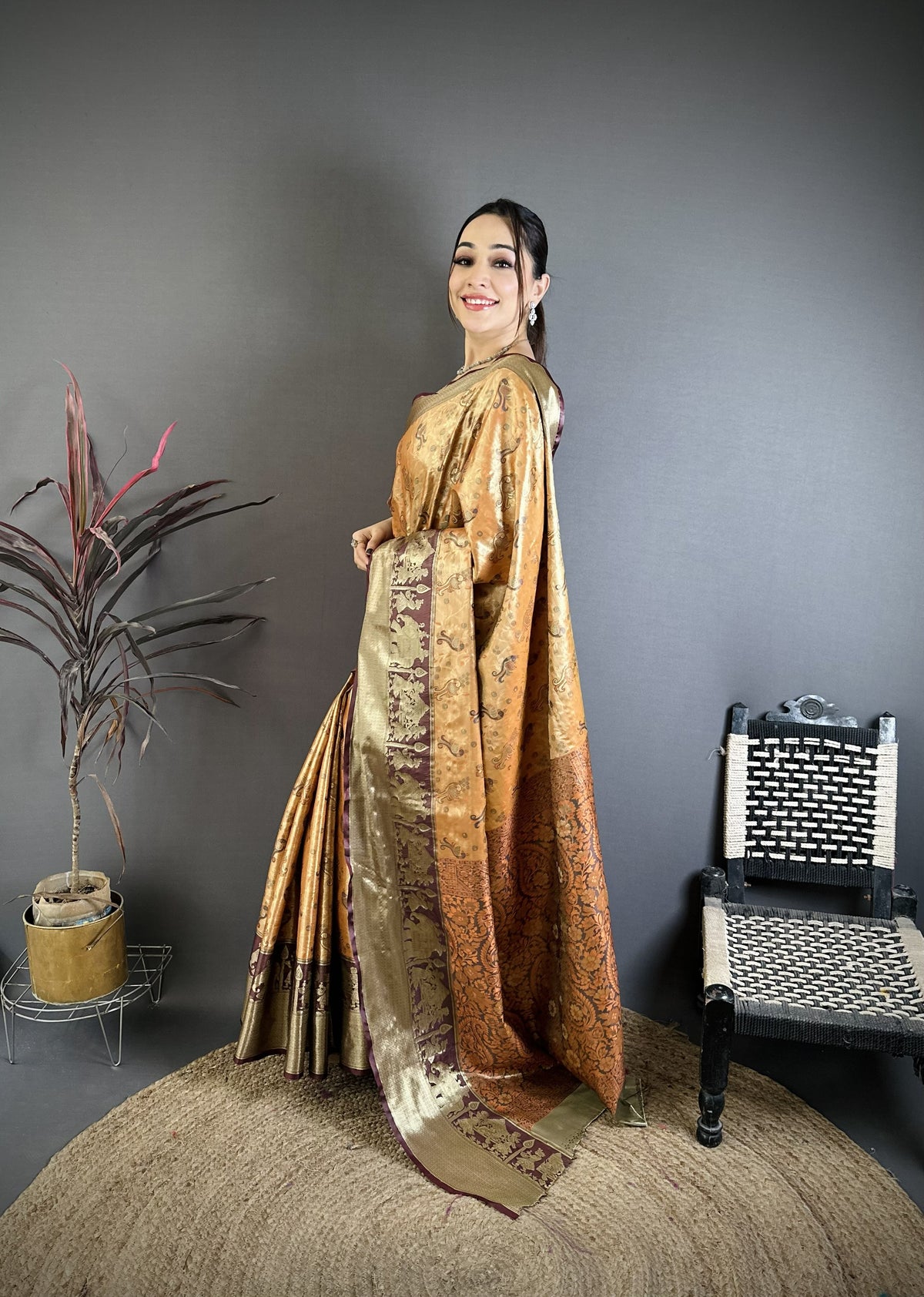 Splendorous Wedding Wear Kanjivaram Silk Rich Pallu With Jacquard Border Designer Sarre For Weeding