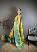 Load image into Gallery viewer, Splendorous Wedding Wear Kanjivaram Silk Rich Pallu With Jacquard Border Designer Sarre For Weeding
