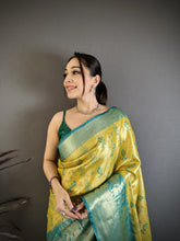 Load image into Gallery viewer, Splendorous Wedding Wear Kanjivaram Silk Rich Pallu With Jacquard Border Designer Sarre For Weeding
