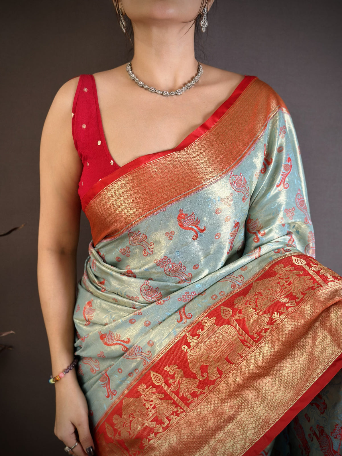Splendorous Wedding Wear Kanjivaram Silk Rich Pallu With Jacquard Border Designer Sarre For Weeding