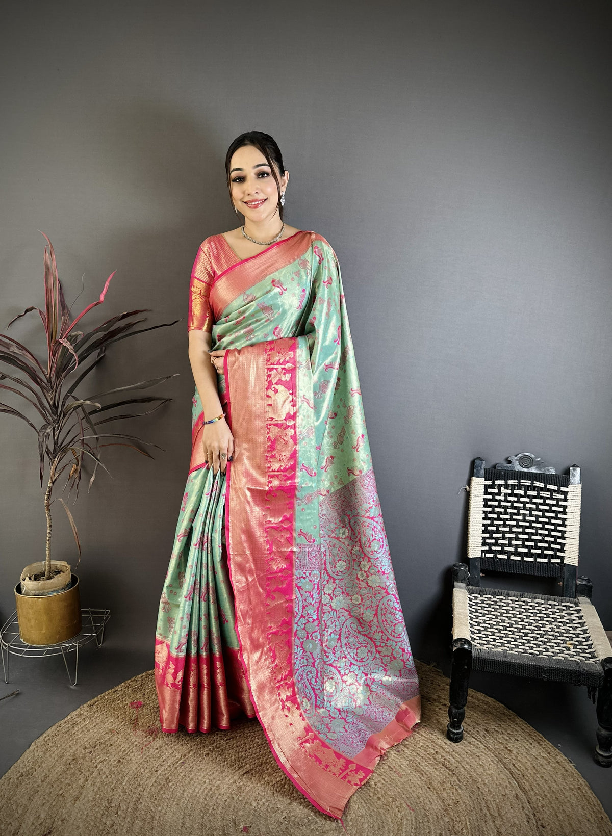 Splendorous Wedding Wear Kanjivaram Silk Rich Pallu With Jacquard Border Designer Sarre For Weeding