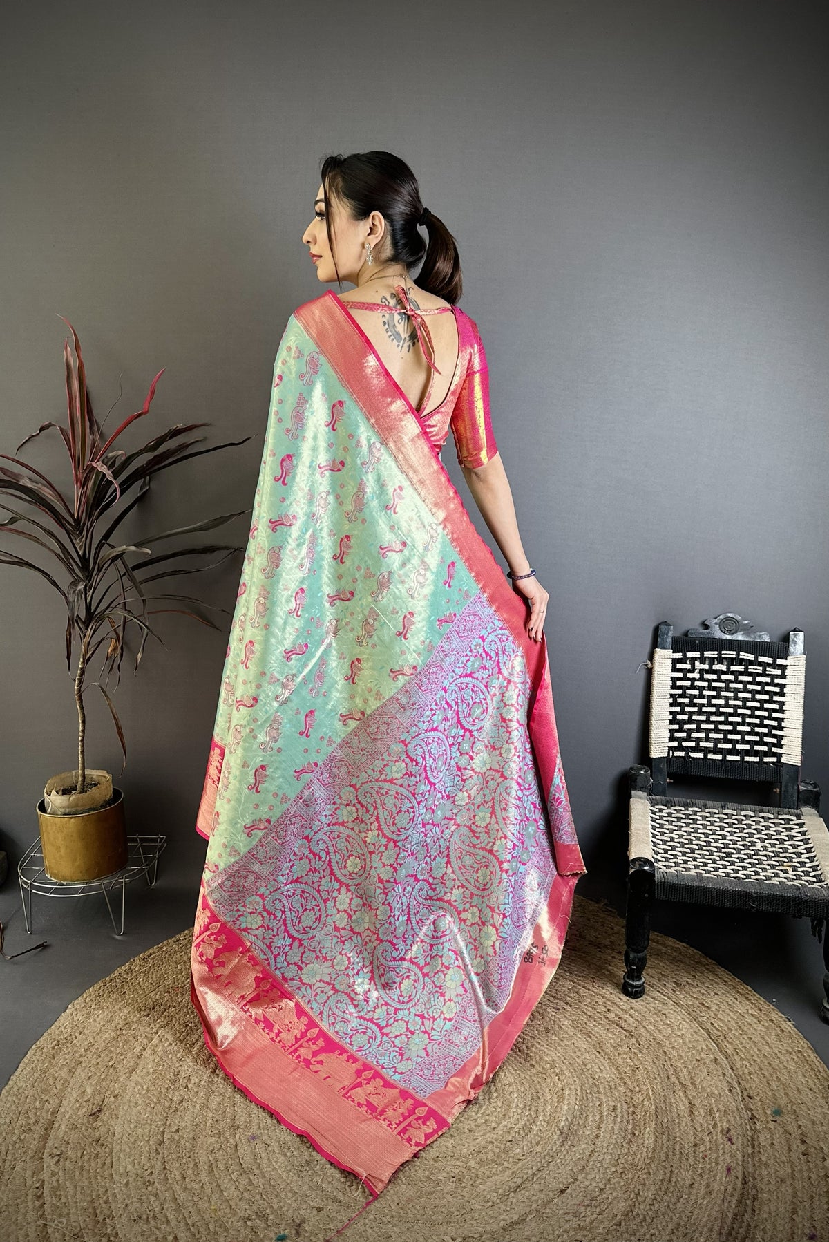 Splendorous Wedding Wear Kanjivaram Silk Rich Pallu With Jacquard Border Designer Sarre For Weeding