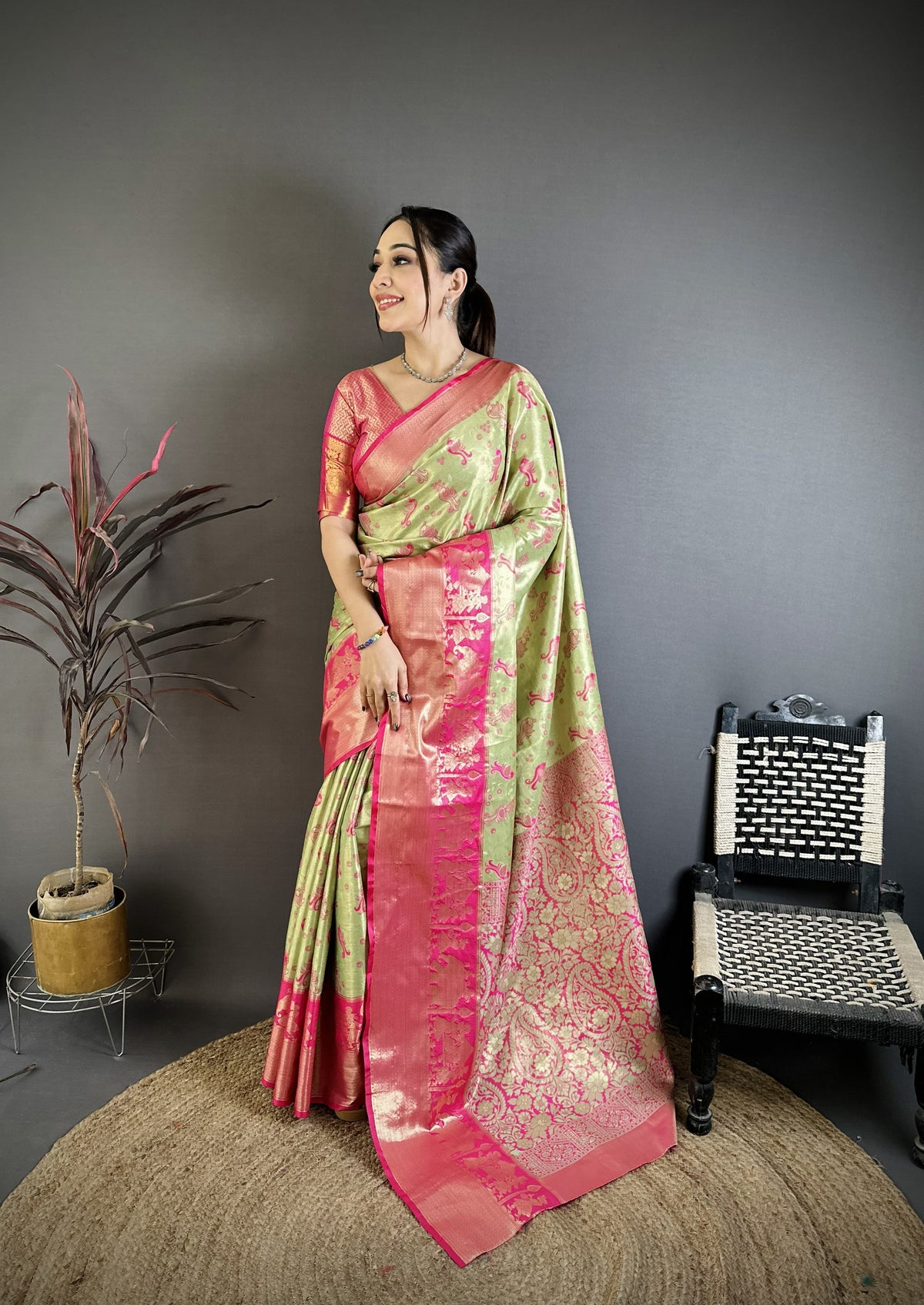 Splendorous Wedding Wear Kanjivaram Silk Rich Pallu With Jacquard Border Designer Sarre For Weeding