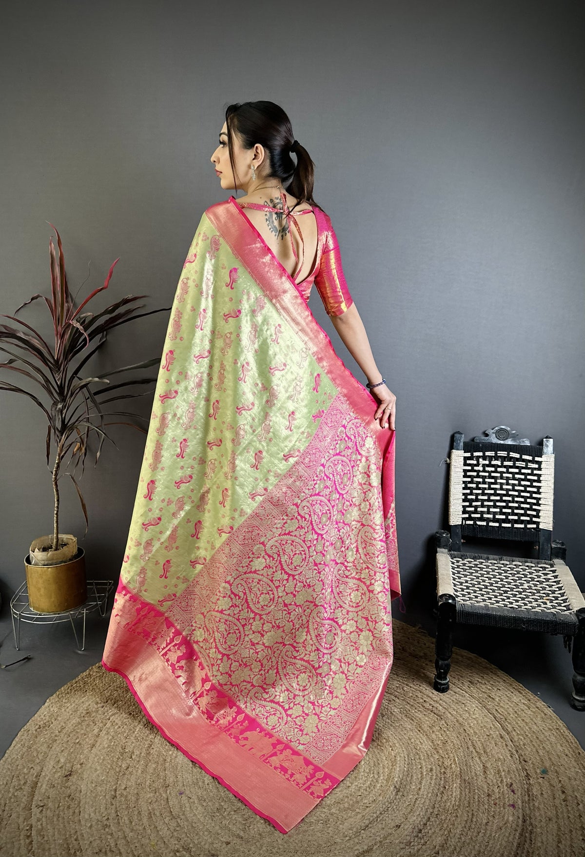 Splendorous Wedding Wear Kanjivaram Silk Rich Pallu With Jacquard Border Designer Sarre For Weeding