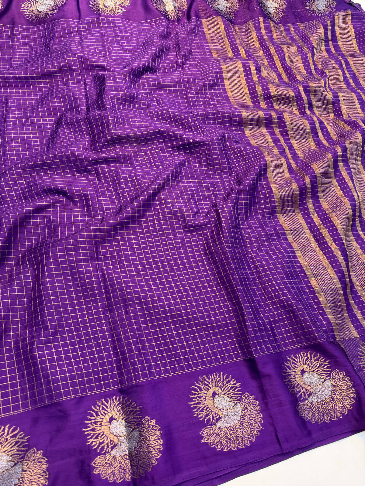 Captivating Party Wear Cotton Jacquard Border Rich Pallu Fancy Saree With Blouse Piece