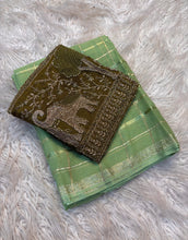 Load image into Gallery viewer, Gorgeous Function Wear Viscose Silk Handwork Blouse Designer Saree For Wedding
