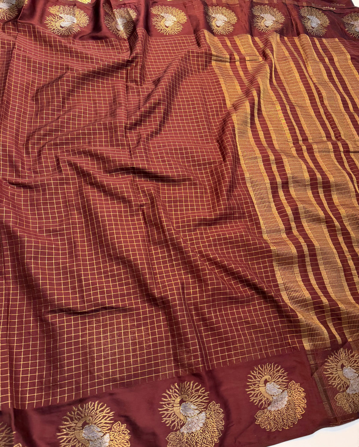 Captivating Party Wear Cotton Jacquard Border Rich Pallu Fancy Saree With Blouse Piece