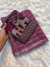 Load image into Gallery viewer, Gorgeous Function Wear Viscose Silk Handwork Blouse Designer Saree For Wedding
