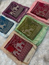 Load image into Gallery viewer, Gorgeous Function Wear Viscose Silk Handwork Blouse Designer Saree For Wedding
