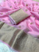 Load image into Gallery viewer, Fantabulous Festive Wear Soft Silk Jacquard Weaving Border Saree With Same Blouse Piece
