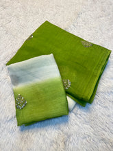 Load image into Gallery viewer, Scrupulous Function  Wear Silk Flower Handwork Butti Design Saree With Blouse Piece

