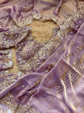 Load image into Gallery viewer, Outstanding Festival Wear Satin Silk Heavy Embroidery n Aarco Work Fancy Designer Saree With Stitched Blouse
