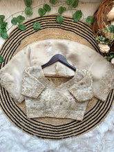 Load image into Gallery viewer, Outstanding Festival Wear Satin Silk Heavy Embroidery n Aarco Work Fancy Designer Saree With Stitched Blouse
