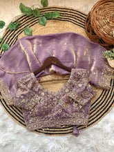 Load image into Gallery viewer, Outstanding Festival Wear Satin Silk Heavy Embroidery n Aarco Work Fancy Designer Saree With Stitched Blouse
