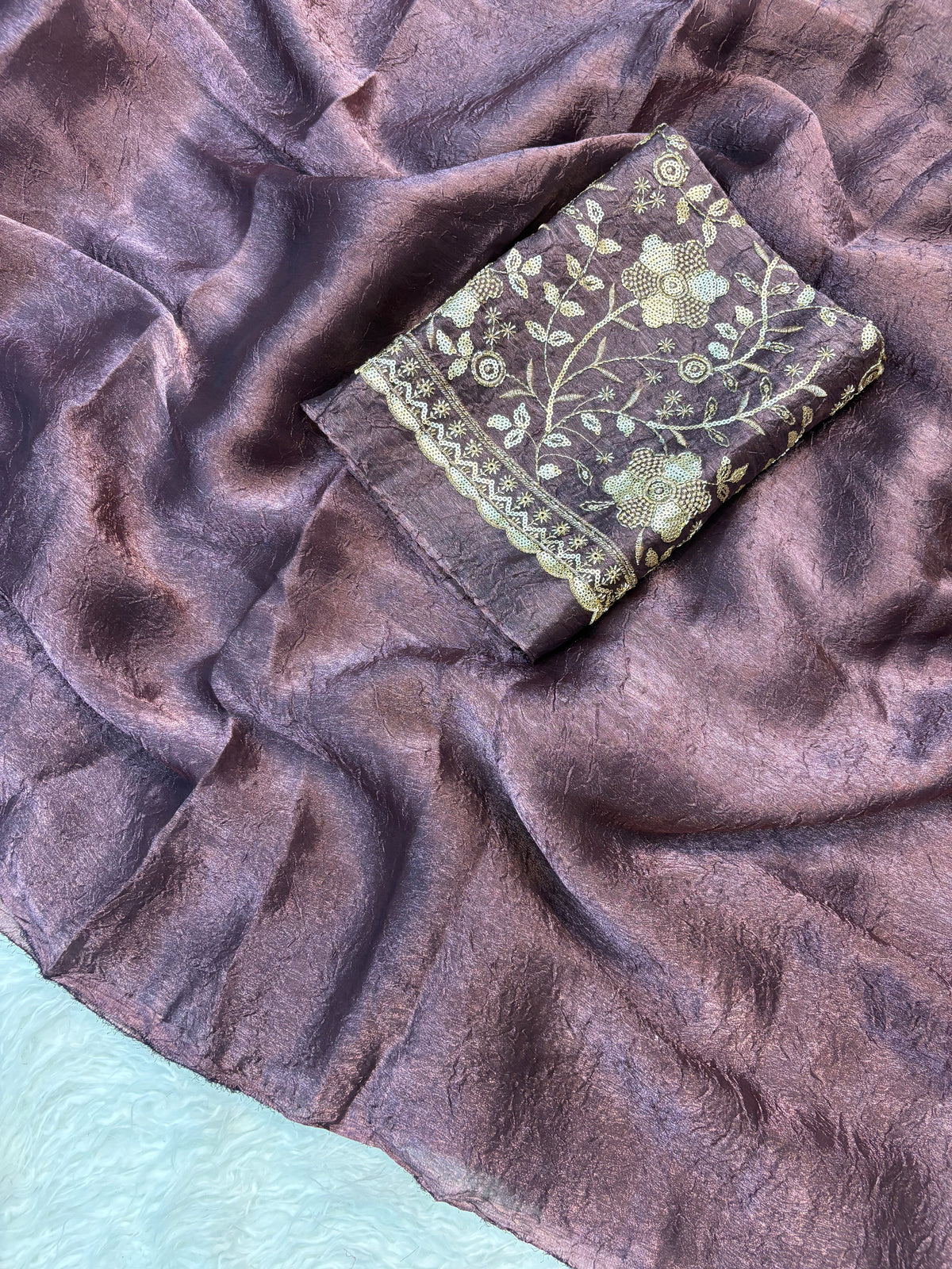 Mellifluous Festival Wear Silk Designer Saree With Heavy Beads Work Blouse Piece