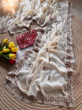 Load image into Gallery viewer, Graceful Function Wear Satin Silk Embroidery n Diamond Work Fancy Designer Saree With Blissful Blouse Piece
